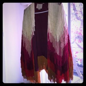 Anthropologie fringe jacket